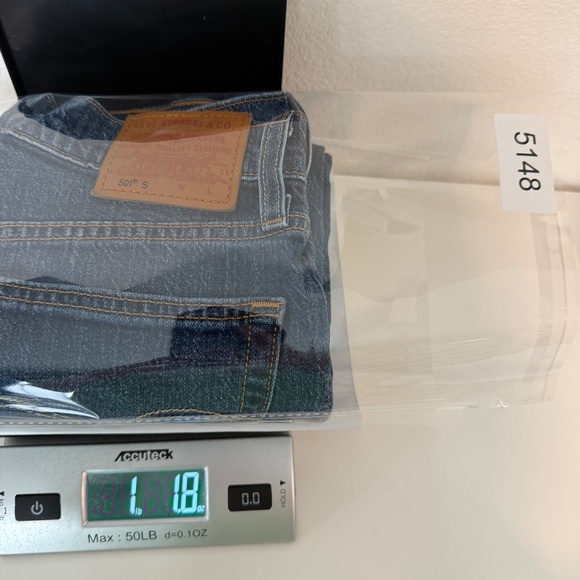 Levis 501 Jeans Women 25x30 Premium Stretch Skinny Button Fly Mid Rise Denim - Picture 15 of 15